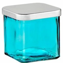 New 🎉 South River Candle Co. Private Label Blue 20oz Square Jar - 2 Wick With Silver Lid - 6 Candles Per Order 🌟