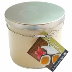 Best Sale ❤️ Bell-A-Roma Candle Hand Poured Scented Soy 3 Wick 18oz Jars - Silver Metal Lid Case Of 6 😀