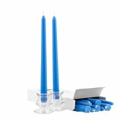 Buy 😉 A Candle Co. Wholesale Blue Taper Candles - 10 Inch - Unscented Case Of 144 😀