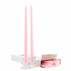 Top 10 🤩 A Candle Co. Wholesale Pink Taper Candles - 12 Inch - Unscented Case Of 144 ❤️