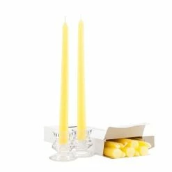 Deals 🔔 A Candle Co. Wholesale Yellow Taper Candles - 10 Inch - Unscented Case Of 144 🎉