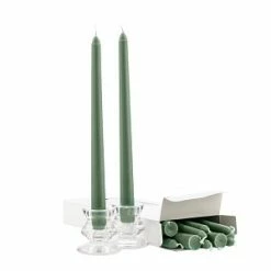 Best Sale 🥰 A Candle Co. Wholesale Green Taper Candles - 10 Inch - Unscented Case Of 144 ✨