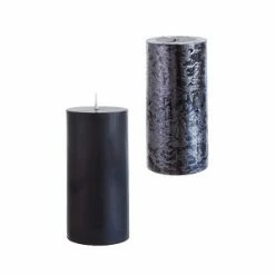 Best Sale 🎉 Bell-A-Roma Candle 12 Black 3x6 Pillar Candles - Solid Hand Poured 👏
