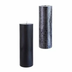 Best Sale ⭐ Bell-A-Roma Candle 12 Black 3x9 Pillar Candles - Solid Hand Poured ❤️