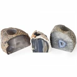 Budget ✔️ A Candle Co. 6 Natural Agate Candle Holder - Crystal Decor- Metaphysical - Chakra Crystals ✨ -South River Candle Co. Shop unnamed file 278