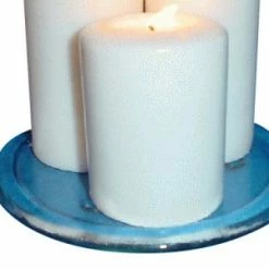 Wholesale 🔥 A Candle Co. Glass Candle Holder - 6 Inch Round - 24 Candle Holders Per Case 😉