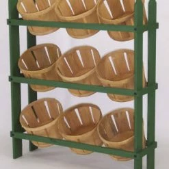 South River Candle Co. Shop 15 Outlet 💯 Wood Spec Basket Display With 9 Baskets 🎉