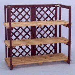 South River Candle Co. Shop 9 Discount 🔔 Wood Spec Solid Spruce Folding Shelf Unit With 3 Shelves ⭐