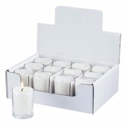 New 🧨 South River Candle Co. Private Label Clear 3.5 Oz Tumbler Jar Candles - Packed 12 Candles To A Display Box 👍